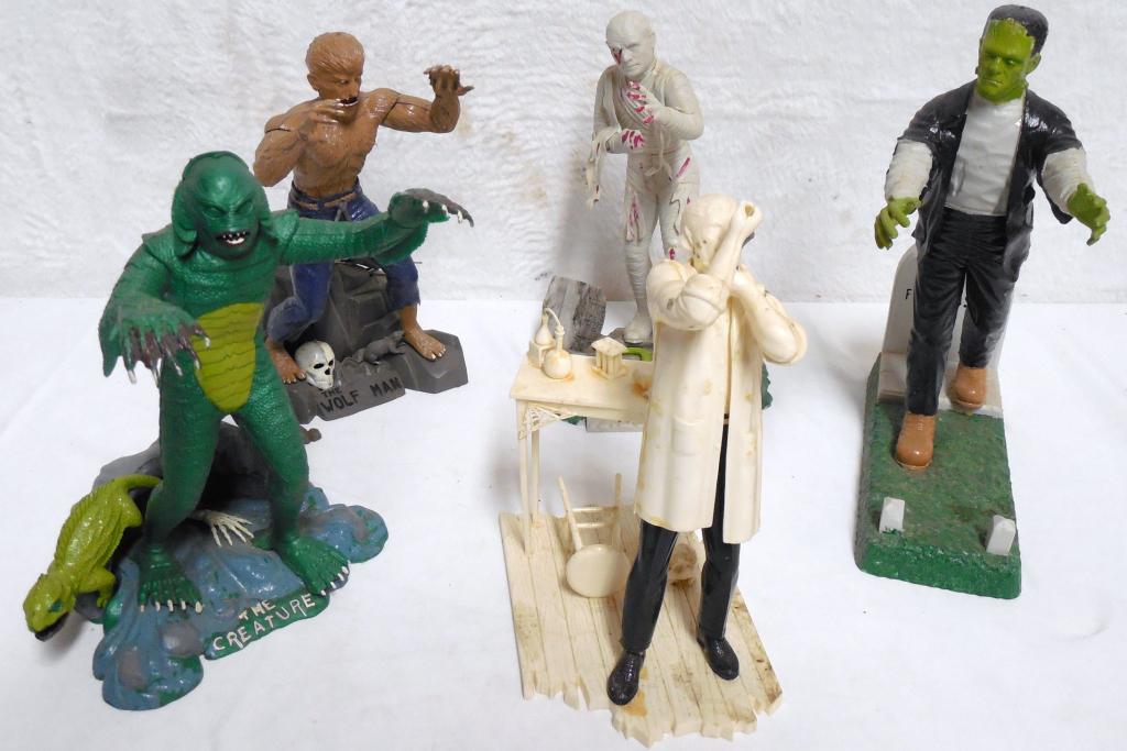 Lot of 5 Monster Models Aurora Mfg. no damage  used as (1 of 7)