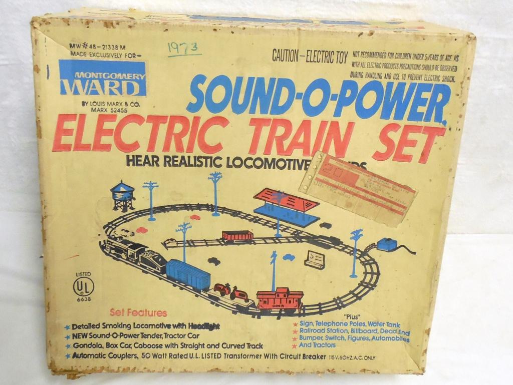 Montgomery Wards Train Set Original Box used untested: used untested as is