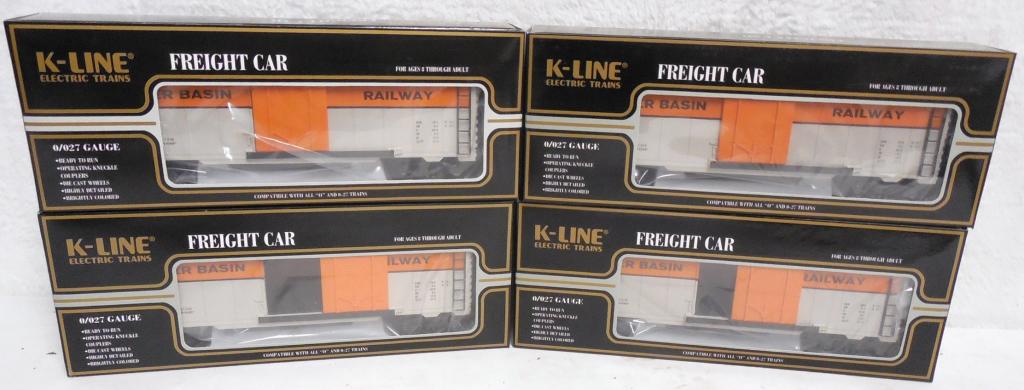 Lot of 4 K-Line Train Cars O/O27 Gauge NIB (1 of 4)