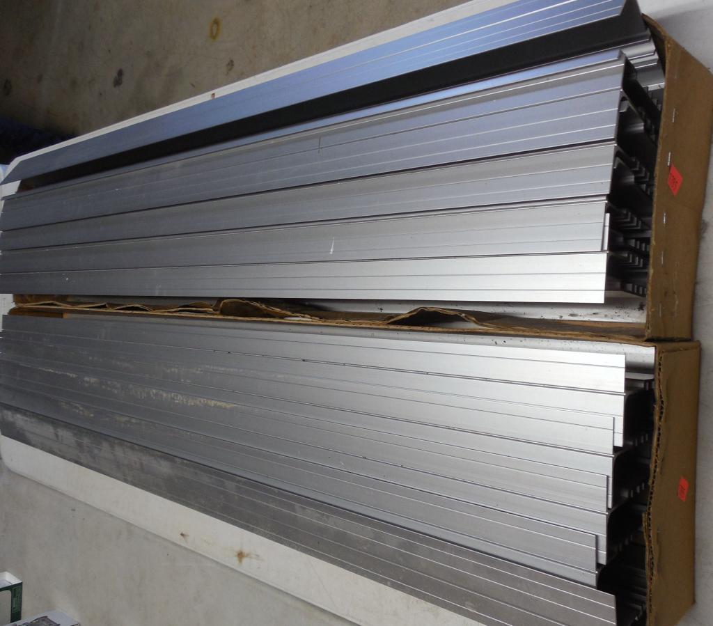 Lot of 20 Aluminum 4 Ft. Display Shelves New never: New never installed - Very Heavy