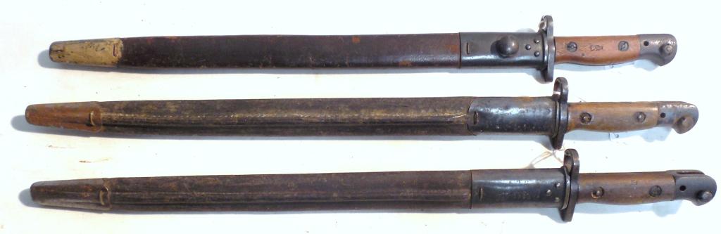 Lot of 3 Wilkinson Great Britain Bayonets 1907 see: see photos