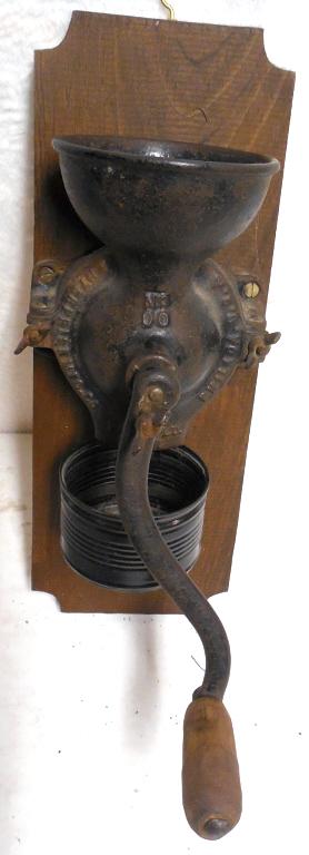 Coffee Grinder Wall Mount No. 00 Enterprise Mfg. Phila,: No. 00 Enterprise Mfg. Phila, Pa Used as is see photos