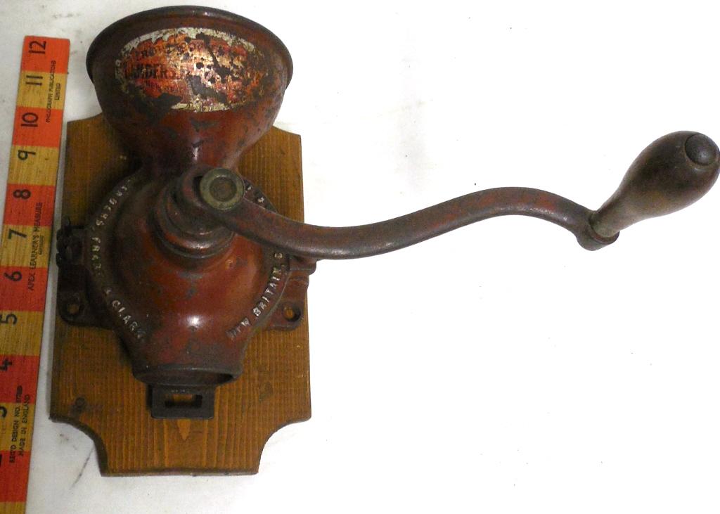 Coffee Grinder Wall Mount No Catch Cup Landers Frary: Landers Frary and Clark New Britian Conn Used as is see photos