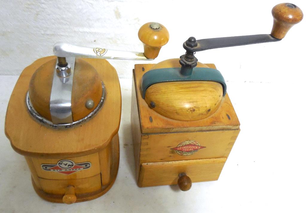 Pair of Coffee Grinders KYM Mokka / Leinbrocks Used: KYM Mokka / Leinbrocks Used as is see photos
