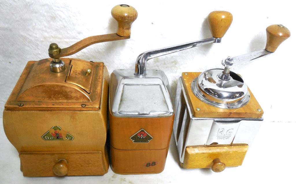 Lot of 3 Coffee Grinders Used as is see photos: Used as is see photos