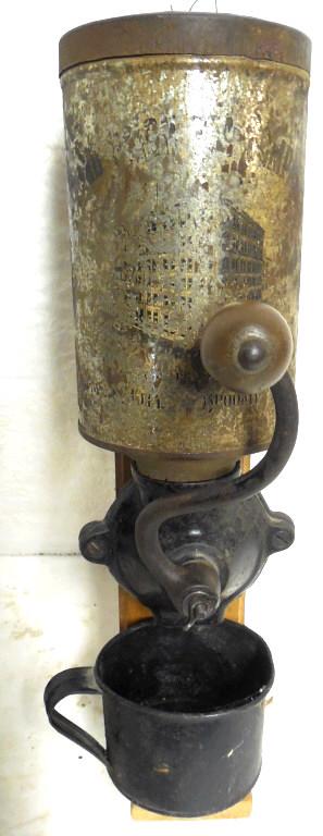 Coffee Grinder Wall Mount name is illegible Used as is: name is illegible Used as is see photos