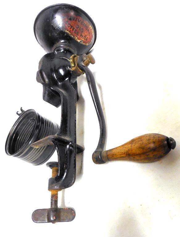 Coffee Grinder Clamp on Style Universal 010 Landers: Landers Frary and Clark New Britian Conn Used as is see photos