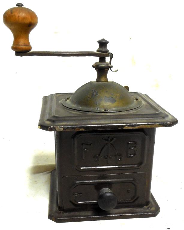 Coffee Grinder Tin F B Used as is see photos: F B Used as is see photos