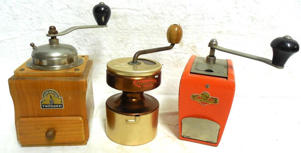 Lot of 3 Coffee Grinders Armin Troesser / KYM /: Armin Troesser / KYM / International Used as is see photos