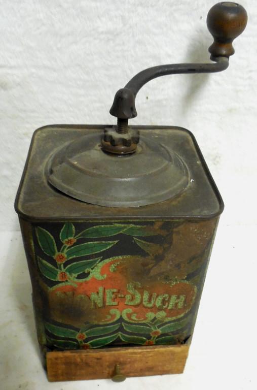 Coffee Grinder Tin "None-Such" As Is rough condition: rough condition drawer is not original Used as is see photos