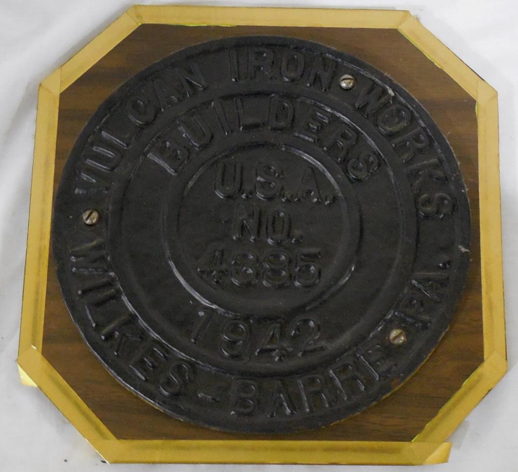 Vulcan Iron Works Iron Plate Wilkes Barre PA Used as: Wilkes Barre PA Used as is see photos
