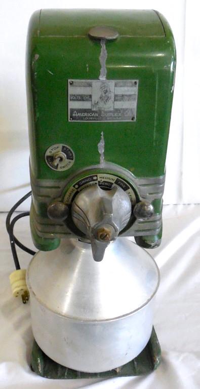American Duplex Elec. Commercial Coffee Grinder: Untested NO SHIPPING Pick -Up Only Used as is see photos