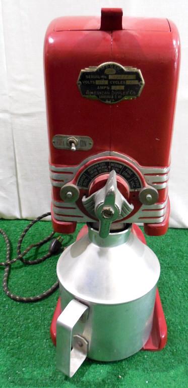 American Duplex Elec. Commercial Coffee Grinder: Untested NO SHIPPING Pick -Up Only Used as is see photos