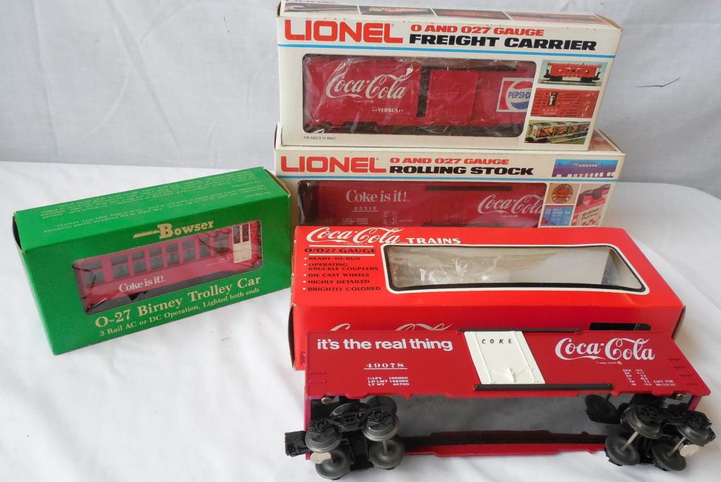 Coca-Cola Train Cars Lionel / Bowser all NIB see photos: all NIB see photos
