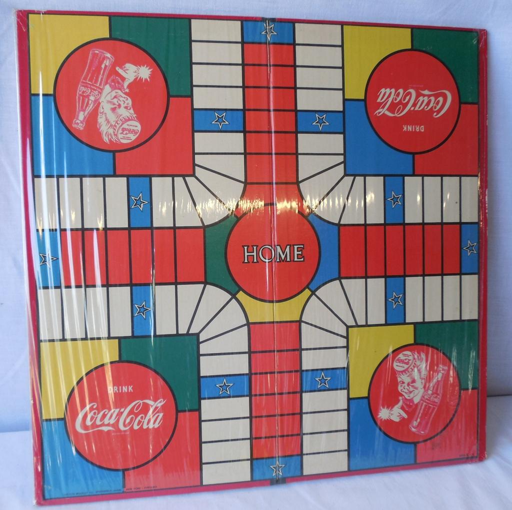 Milton Bradley Parcheesi Board w/Coca-Cola ad 18 in.x: 18 in.x 18in.