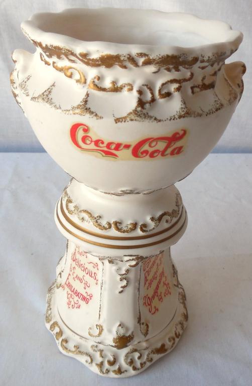 Coca-Cola Vase-Santa Claus Programs-Japan 7: 7 in.tall--see photos