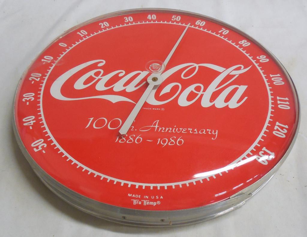 1986 Round Coca-Cola Thermometer 12" See photos: See photos