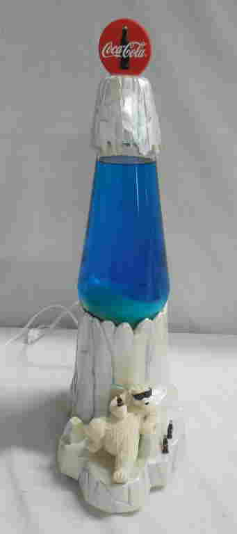 Coca Cola Lava Lamp Original Box Untested Nov 07 2020 Zel S Auction Service Inc In Pa Coca Cola Lava Lamp Original Box, Texaco Gas Pump Lava Lamp
