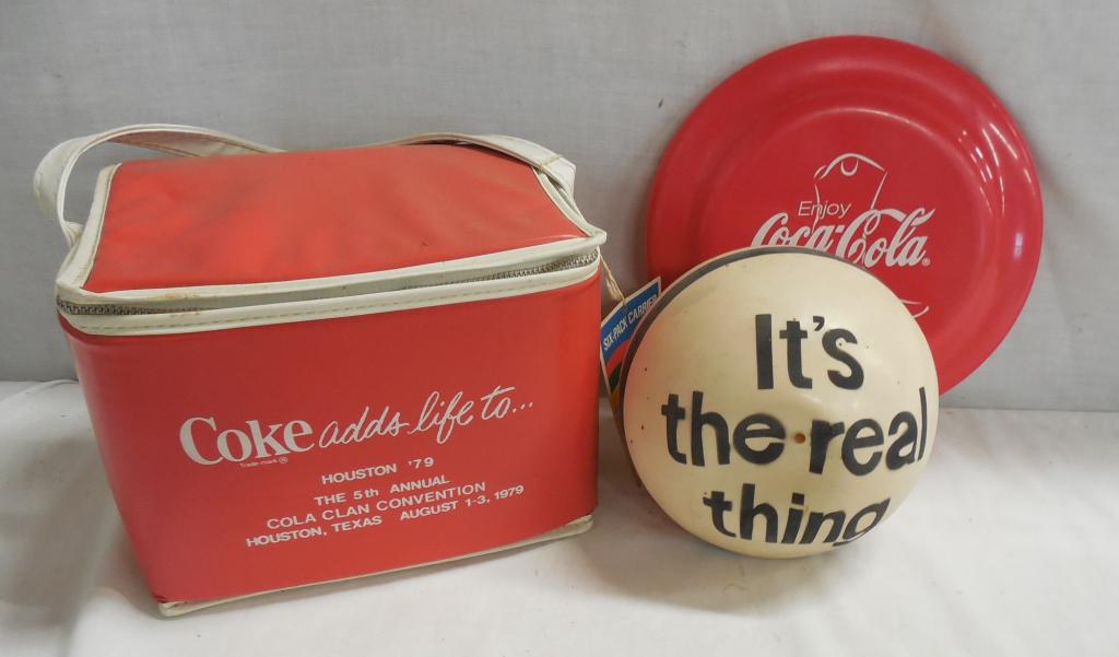 Mixed Coke Lot Cooler/ Ball/ Frisbee see photos: see photos