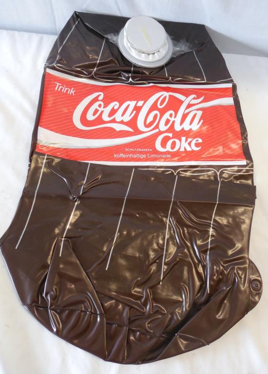 Inflatable Coke Bottle German untested see photos: untested see photos Approx. 30'' Tall