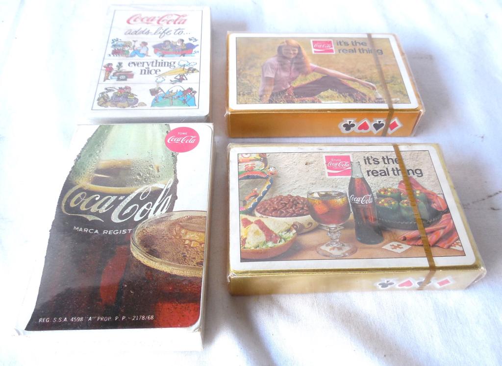 Lot of 4 Decks Coca-Cola Cards New Unopened see photos: see photos
