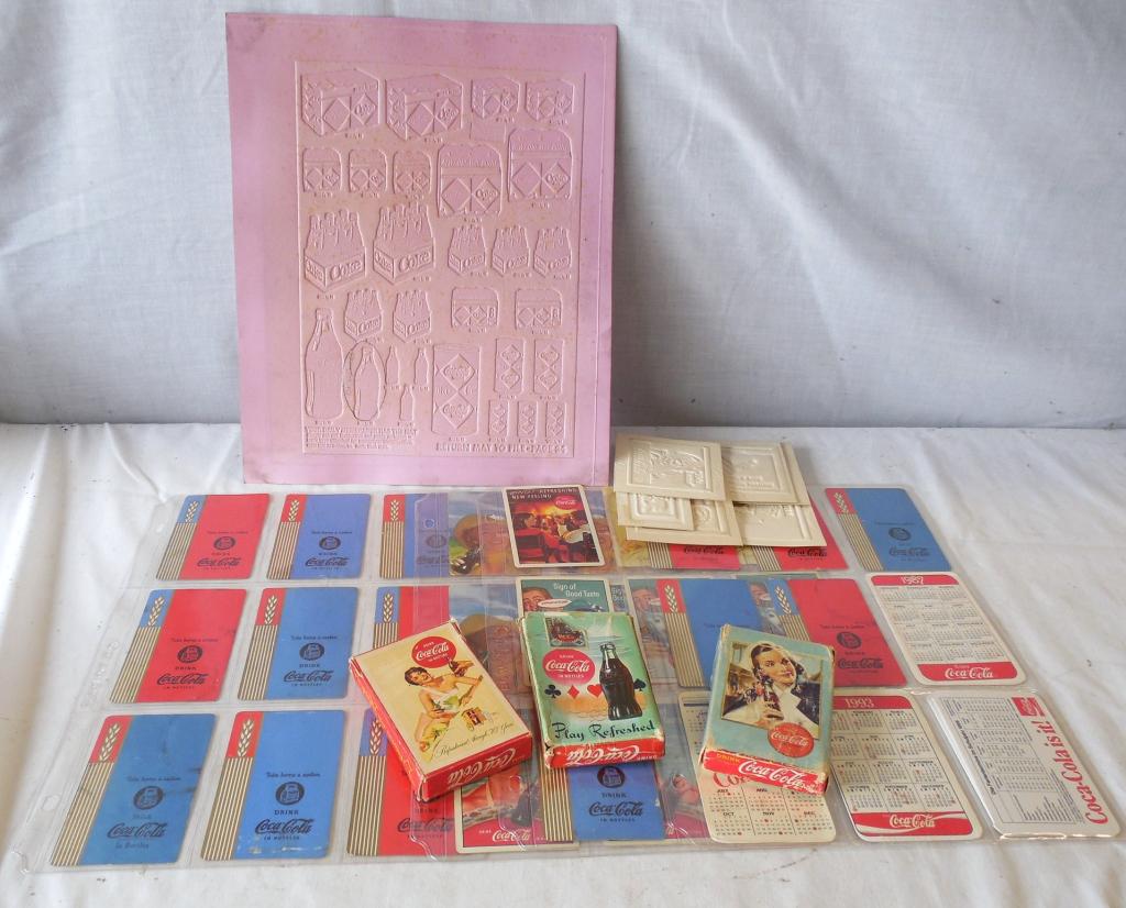 Coke Playing Cards/Empty Card Boxes / Mat-Ads card: card boxes rough see photos