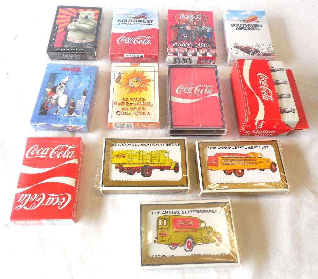 Lot of 12 Coca-Cola Playing Cards New see photos: see photos