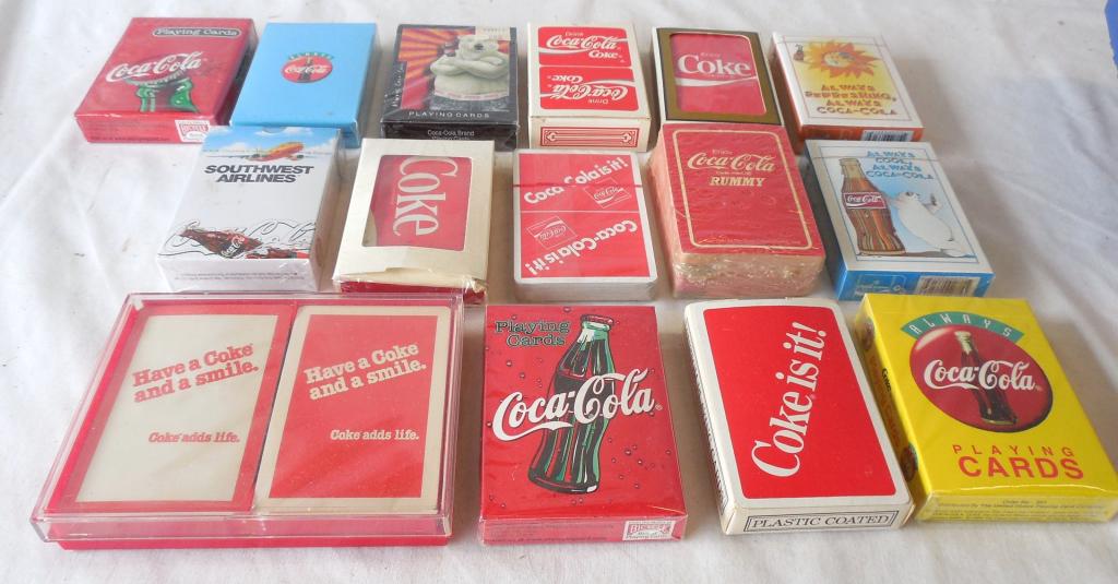 Lot of 15 Decks Coke Playing Cards New see photos: see photos