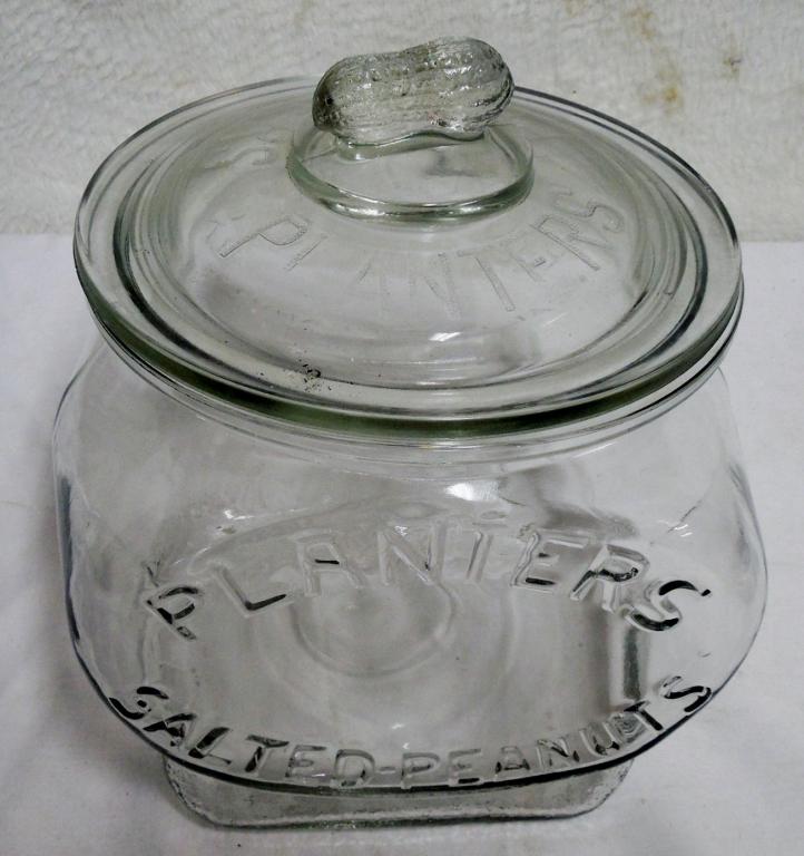 Planters Peanut Counter Display Jar Nice Condition, 9 " (1 of 2)