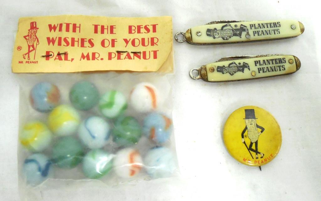 Mr. Peanut Marbles / Pocket Knives / Pinback see photos (1 of 1)