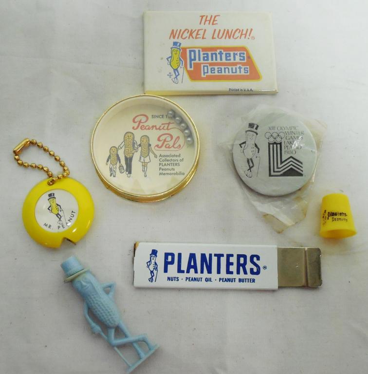 7 items Planters assorted lot Mr Peanut figure, (1 of 6)