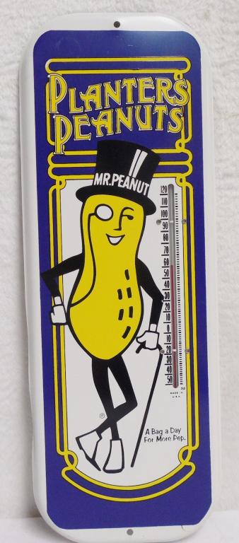 Planters Peanuts thermometer reproduction, label says (1 of 4)