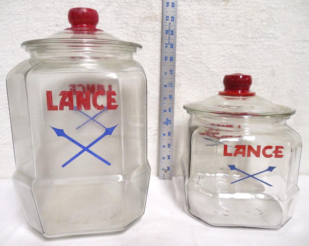 2 glass Lance Crackers display counter jars small one (1 of 8)