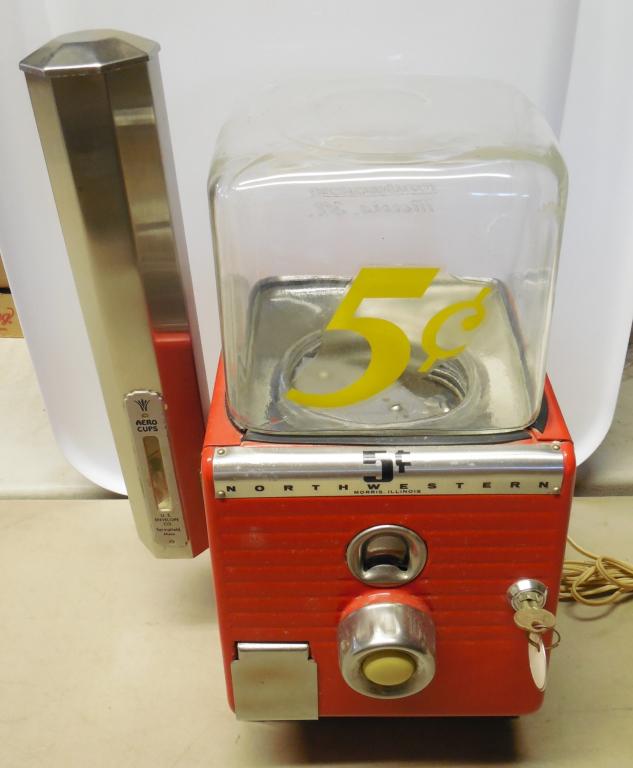 North Western Gumball Machine w/ Cup Holder probably a (1 of 3)