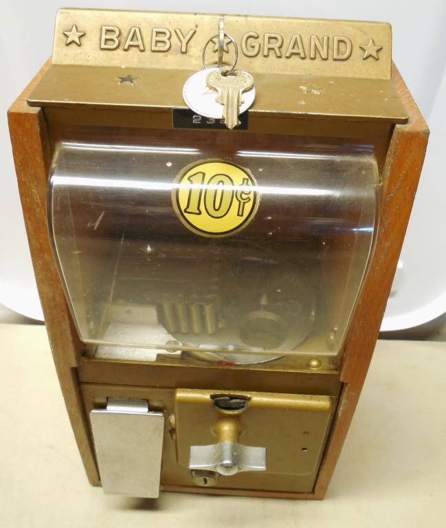 Baby Grand Wood Gumball Machine 13'' Tall (1 of 4)