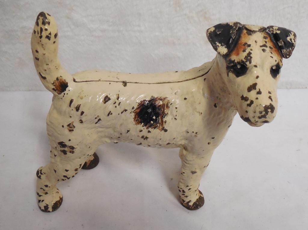 Terrier Cast Iron Door Stop some paint loss / wear as: some paint loss / wear as is see photos