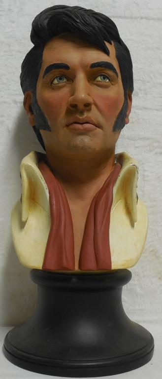 Elvis resin bust small wear, signed by Armand (1 of 7)