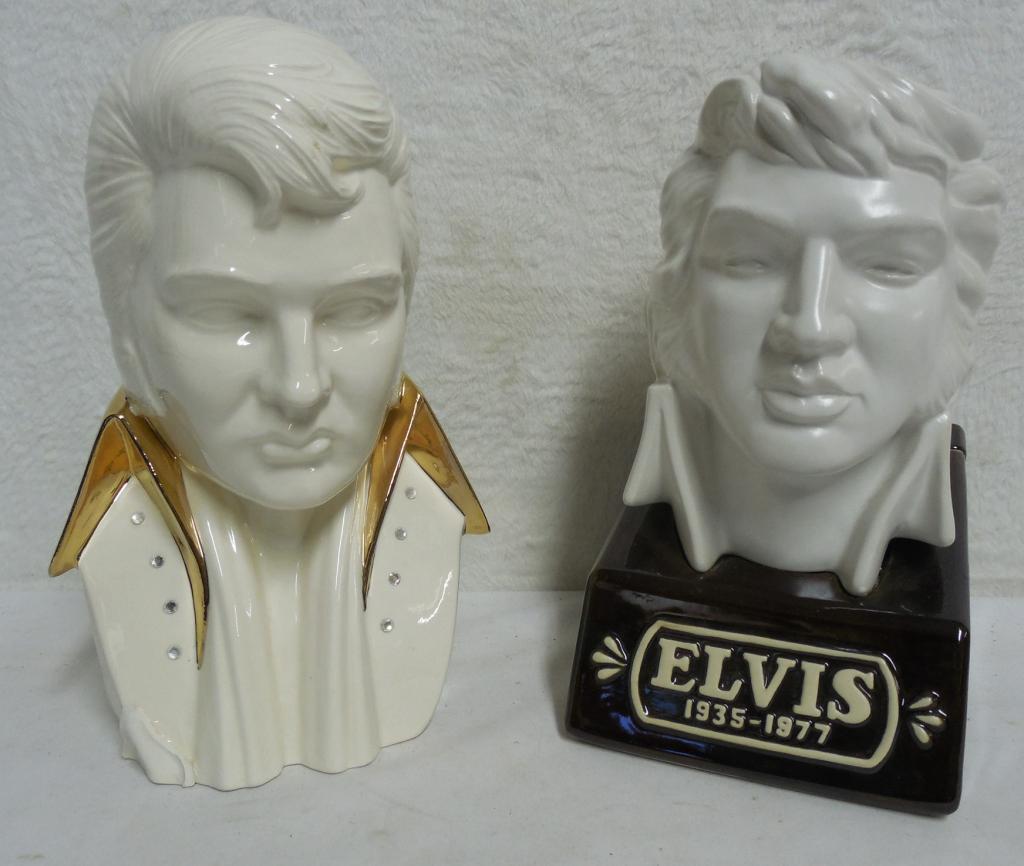 2 Elvis Busts one from a whiskey decanter from (1 of 11)