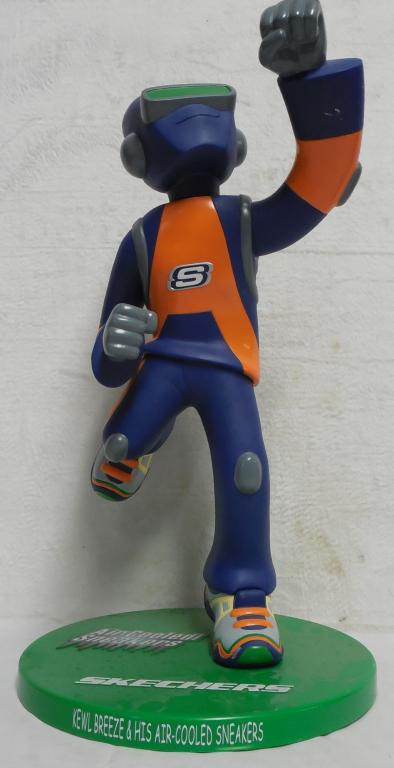 Sketchers Advertisement Display Kewl Breeze & his: Kewl Breeze & his Air-Cooled sneakers, plastic 25" tall X 13 1/2" round base