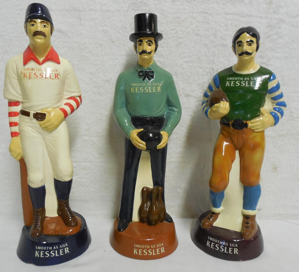 lot of 3 Kessler figurine ads resin material, baseball (1 of 4)