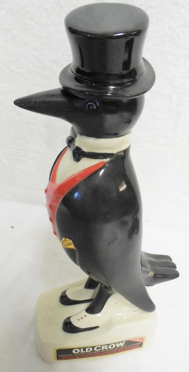 Old Crow Whiskey Decanter empty: empty