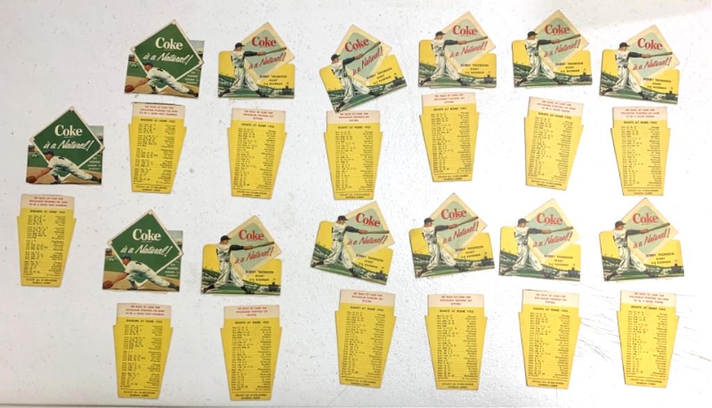 Lot of 13 Coke Baseball Cards 1952 all have been cut in (1 of 3)