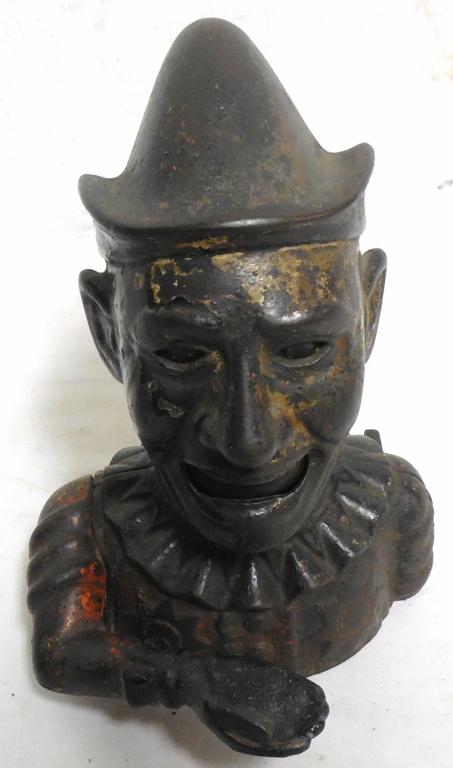Cast Iron Mechanical Bank Clown / Jester mechanism (1 of 4)