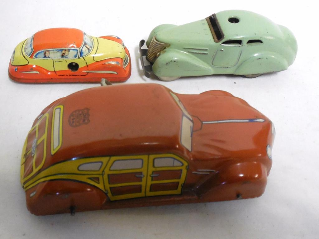 3 Cars Schuco/ Chein/ W. Germany Chein works / Schuco: Chein works / Schuco no key