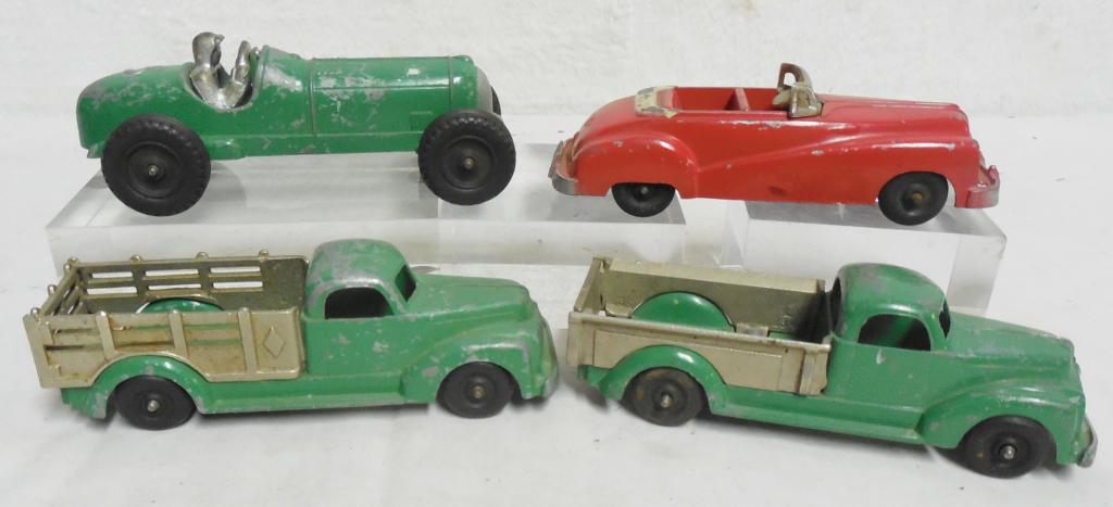 Hubley Lot 2 Trucks/ Race Car / Convertible see photos (1 of 11)