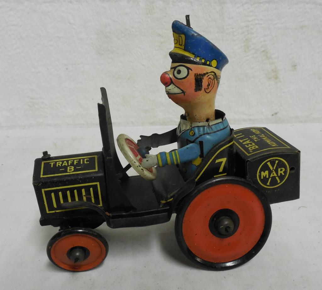 Marx TIN Wind Up Policeman in Car Working see photos: see photos