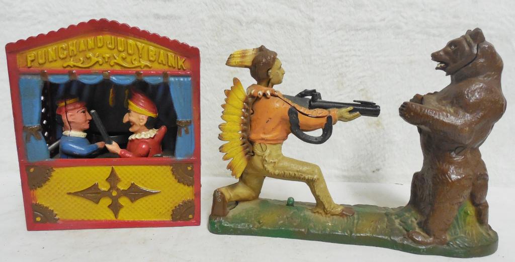 Cast Iron Banks Punch and Judy / Indian & Bear Book of (1 of 7)