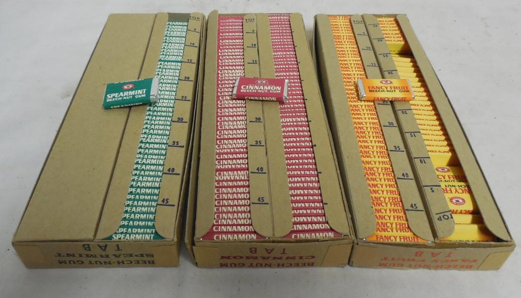 Lot of 3 Boxes of Chewing Gum New Old Stock see photos: see photos