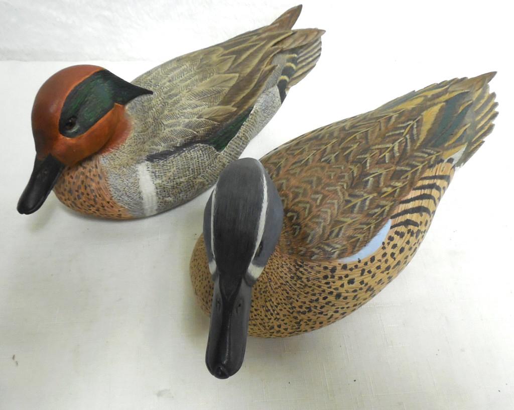 Pair of  Hand Carved Decoys Dick Holzschuh NY see (1 of 5)
