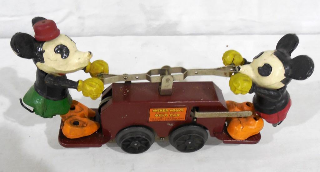 Lionel Mickey Mouse Hand Car AS IS car works but Mickey (1 of 4)